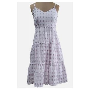 Sim and Sam - White Summer Lightweight 100% Cotton Dress - Size M/Medium